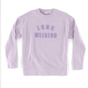 SHIRALEAH CHICAGO LONG WEEKEND LILAC CREWNECK SWEATSHIRT